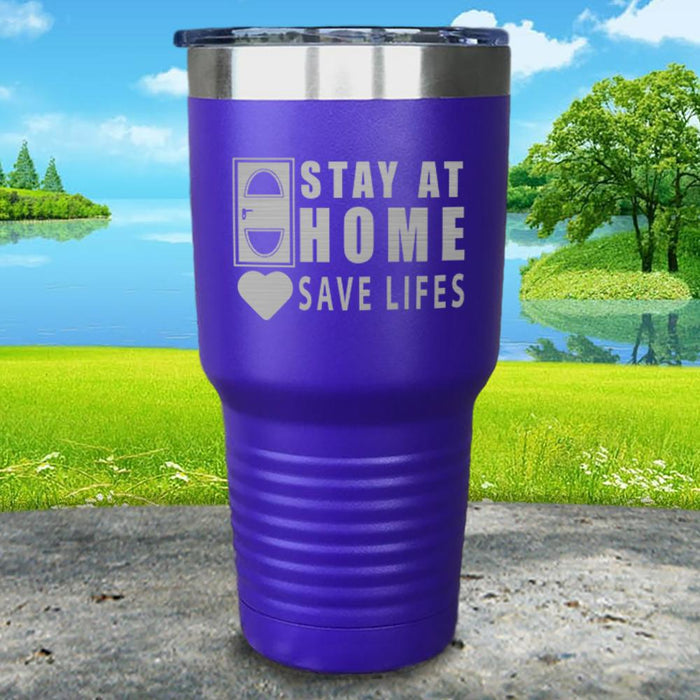 Stay At Home Save Lives Engraved Tumbler