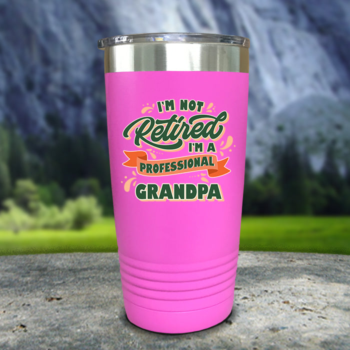 Retired Grandpa Personalized Color Printed Tumblers