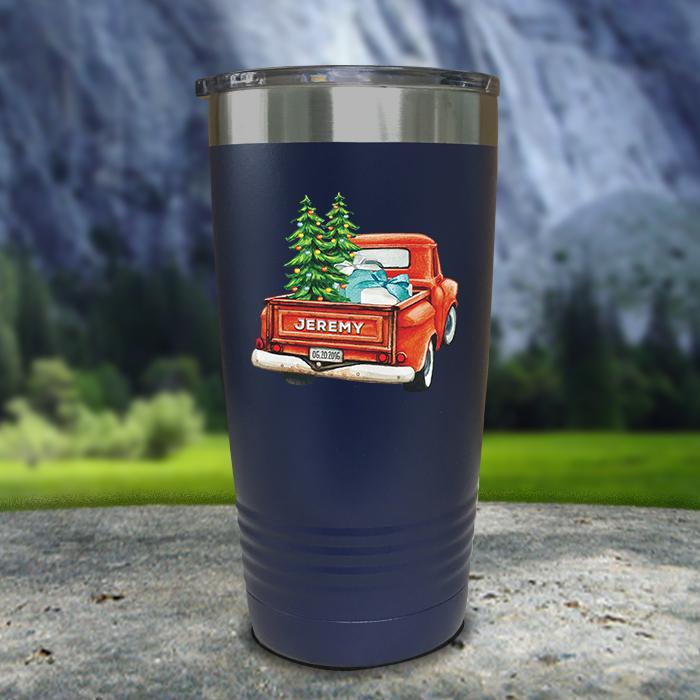 Christmas Truck Personalized Color Printed Tumblers