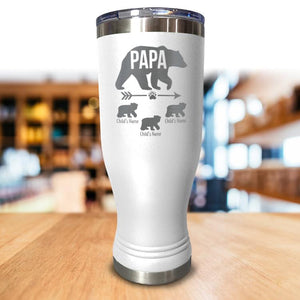 Personalized Papa Bear Pilsner Style Tumbler