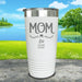 Mom Est (CUSTOM) Engraved Tumblers Tumbler ZLAZER 20oz Tumbler White 