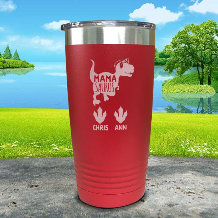 Mamasaurus With Babies Personalized Engraved Tumbler