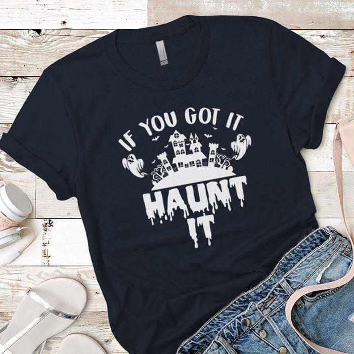 Haunt it Premium Tees T-Shirts CustomCat Midnight Navy X-Small 