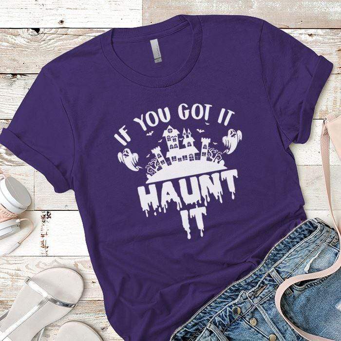 Haunt it Premium Tees T-Shirts CustomCat Purple Rush/ X-Small 