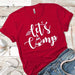 Lets Camp Premium Tees T-Shirts CustomCat Red X-Small 