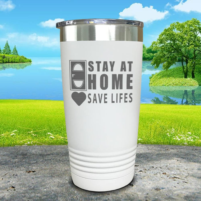 Stay At Home Save Lives Engraved Tumbler