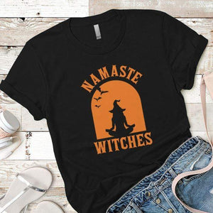 Namaste Witches Premium Tees T-Shirts CustomCat Black X-Small 