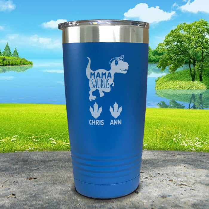 Mamasaurus With Babies Personalized Engraved Tumbler