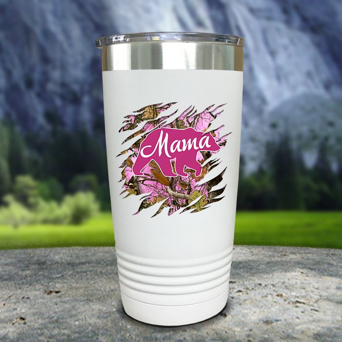 Papa And Mama Bear Camo Ripped Color Printed Tumblers