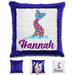 Mermaid Tail Personalized Magic Sequin Pillow Pillow GLAM Blue 