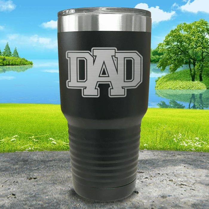 Dad Engraved Tumbler Tumbler ZLAZER 30oz Tumbler Black 