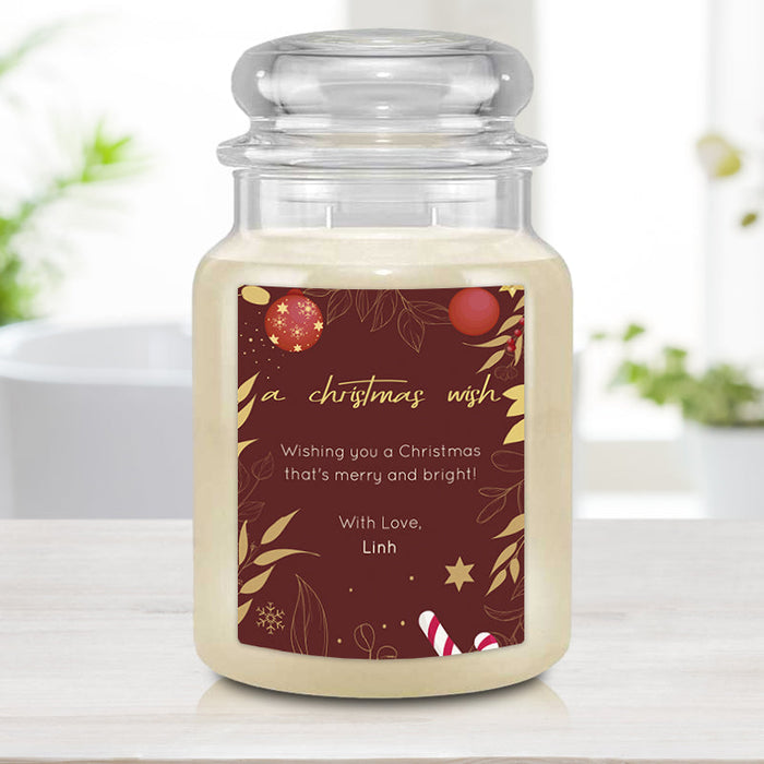 A Christmas Wish Personalized Candle