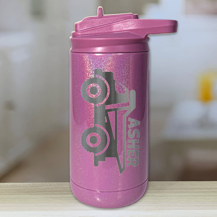 Personalized Dump Truck Kids Water Bottle Tumblers