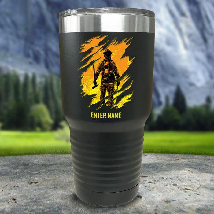 Personalized Into The Inferno Color Printed Tumblers Tumbler Nocturnal Coatings 30oz Tumbler Black 
