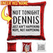 Not Tonight Dear (CUSTOM) Flip Sequin Pillow Pillow GLAM Red 