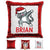 Personalized "Dab" Cat Christmas Magic Sequin Pillow Pillow GLAM Red 