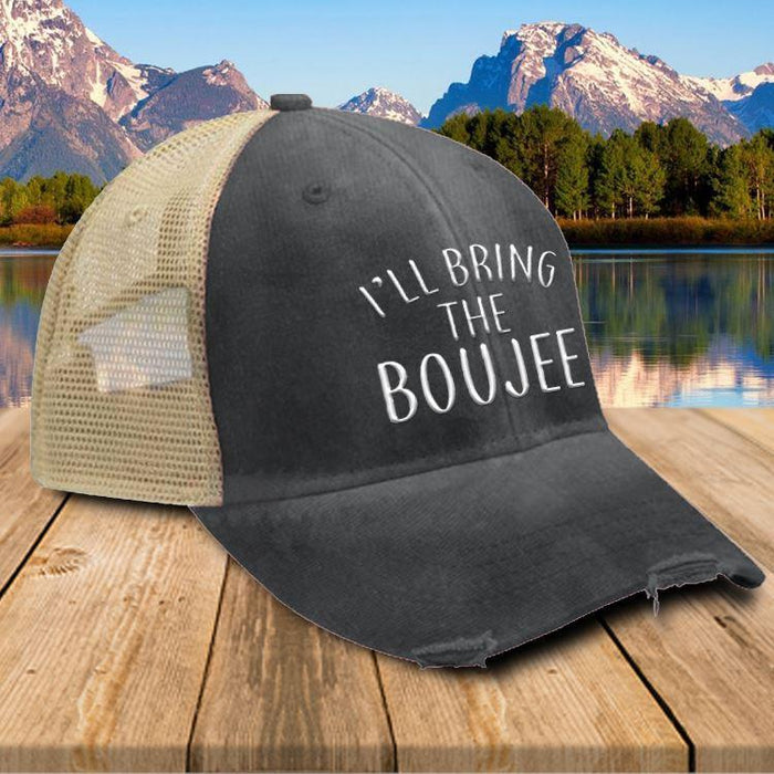 I'll Bring The Boujee Hats CustomCat Black/Tan One Size 