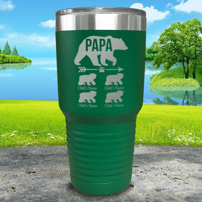 Papa Bear (CUSTOM) With Child's Name Engraved Tumblers