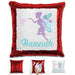 Fairy Personalized Magic Sequin Pillow Pillow GLAM Red 