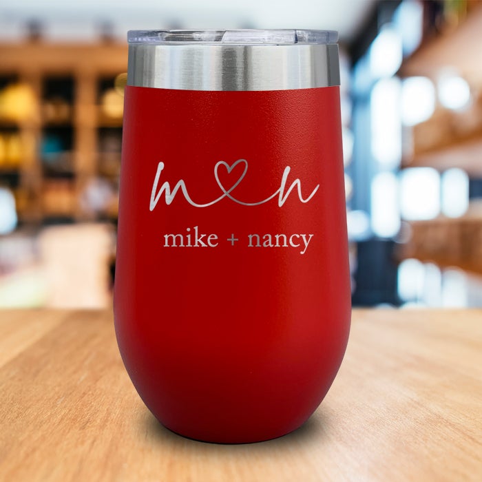 Classy Calligraphy Personalized Engraved Wine Tumbler