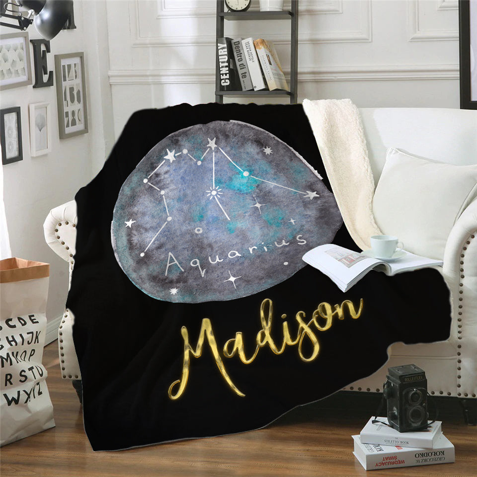 Zodiac Sign Personalized Blankets LemonsAreBlue