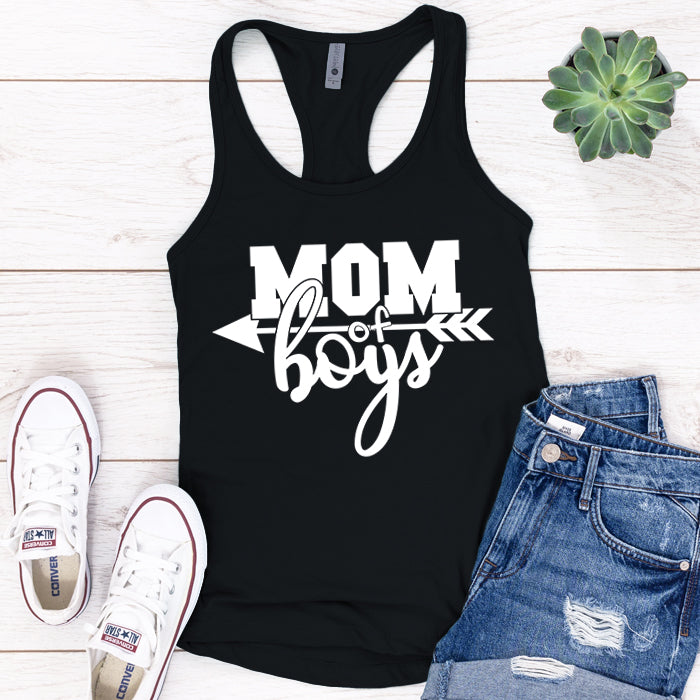 Mom Of Boys Arrow Premium Tank Top