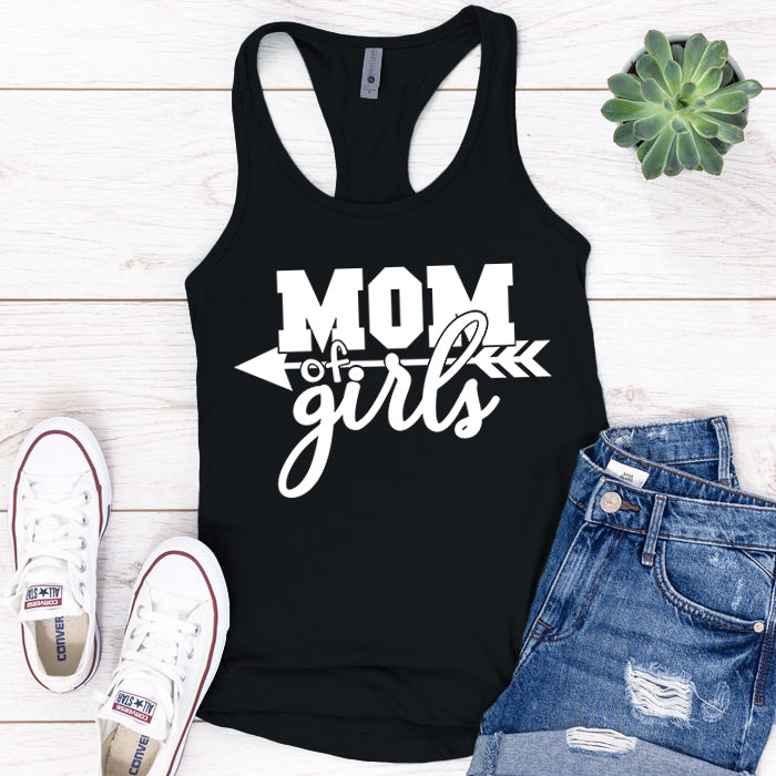 Mom Of Girls Arrow Premium Tank Top