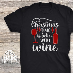 Christmas Time Is Better With Wine Premium Tee