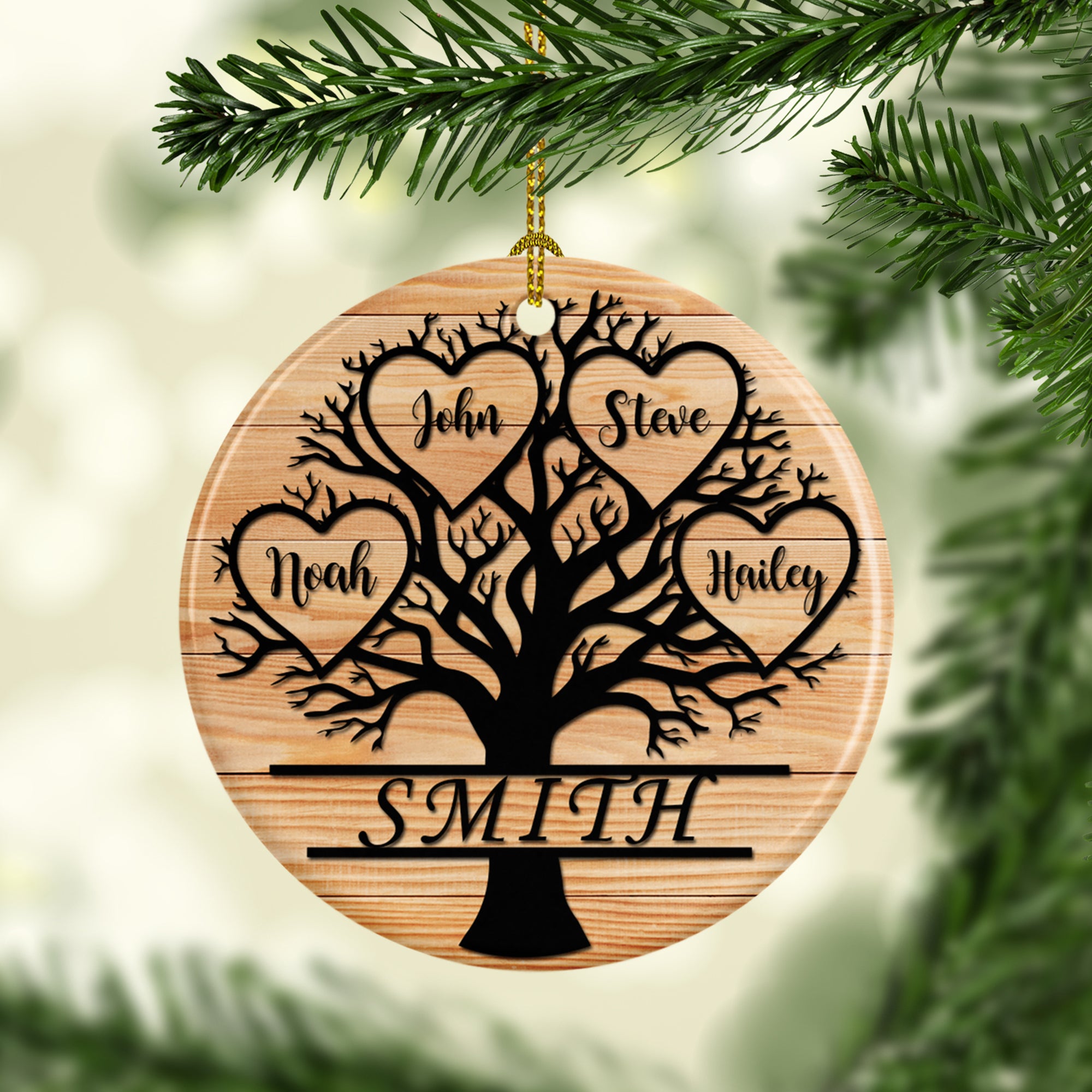 Personalized Family Tree Ceramic Ornaments