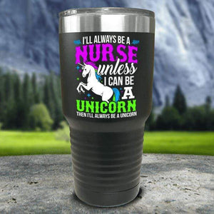 Nurse Unicorn Color Printed Tumblers Tumbler Nocturnal Coatings 30oz Tumbler Black 