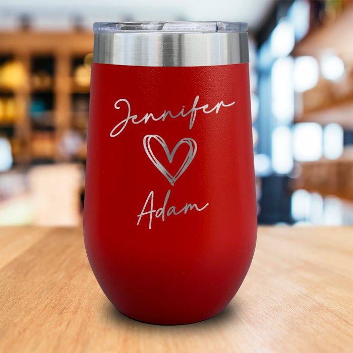 Couple Names Personalized Engraved Wine Tumbler