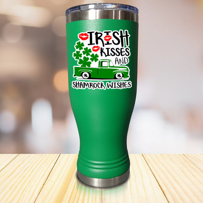 Irish Kisses and Shamrock Wishes Pilsner Style Tumbler