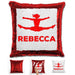 Competitive Cheerleader Personalized Magic Sequin Pillow Pillow GLAM Red Red 