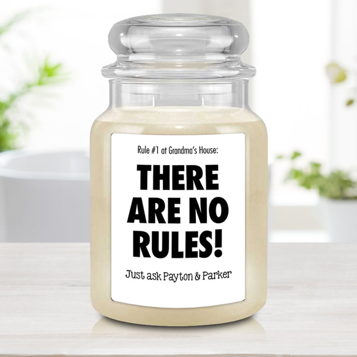 No Rules at Grandma's House Custom Candle