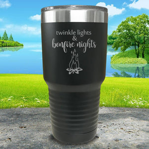 Twinkle Lights & Bonfire Nights Engraved Tumbler