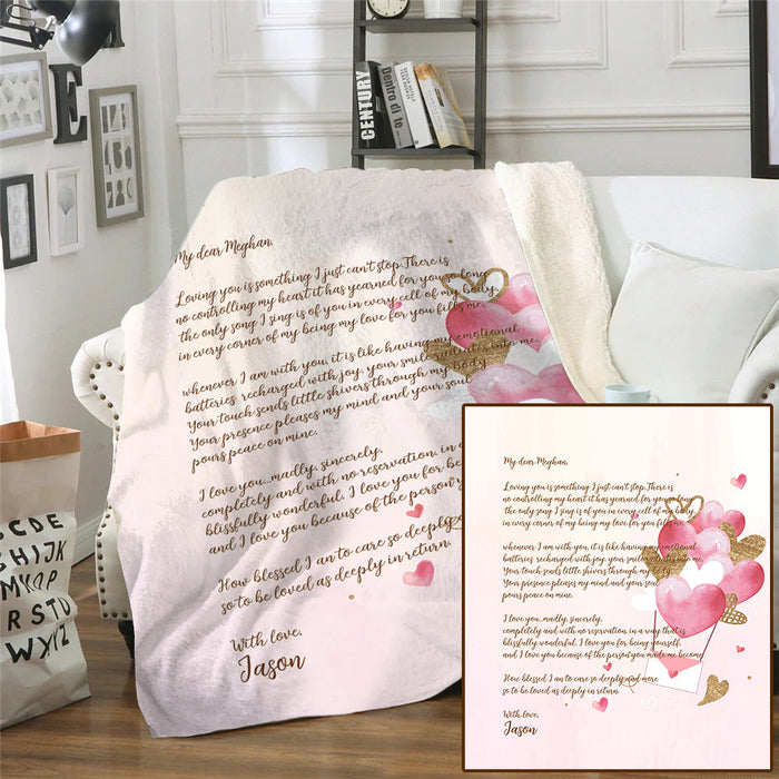 Love Letter Personalized Blankets