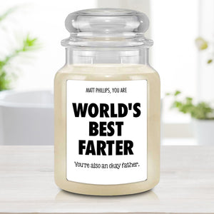 Personalized Dad Candle - World's Best Farter
