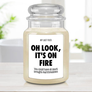 My Last Fuck is on Fire - Funny NSFW Personalized Candle