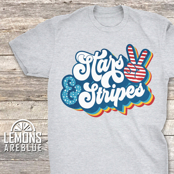 Stars And Stripes Retro Premium Tees