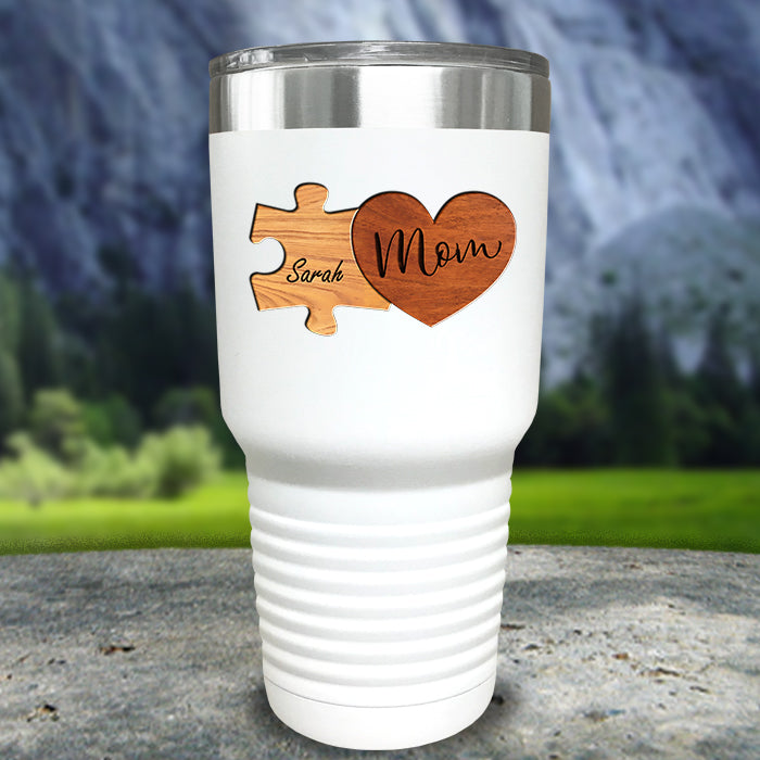 Mom And Dad Puzzle Personalized Color Printed Tumblers