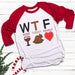 Wine Turkey Family Raglan T-Shirts CustomCat White/Red X-Small 