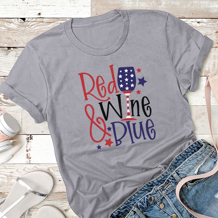 Red Wine And Blue Premium Tees