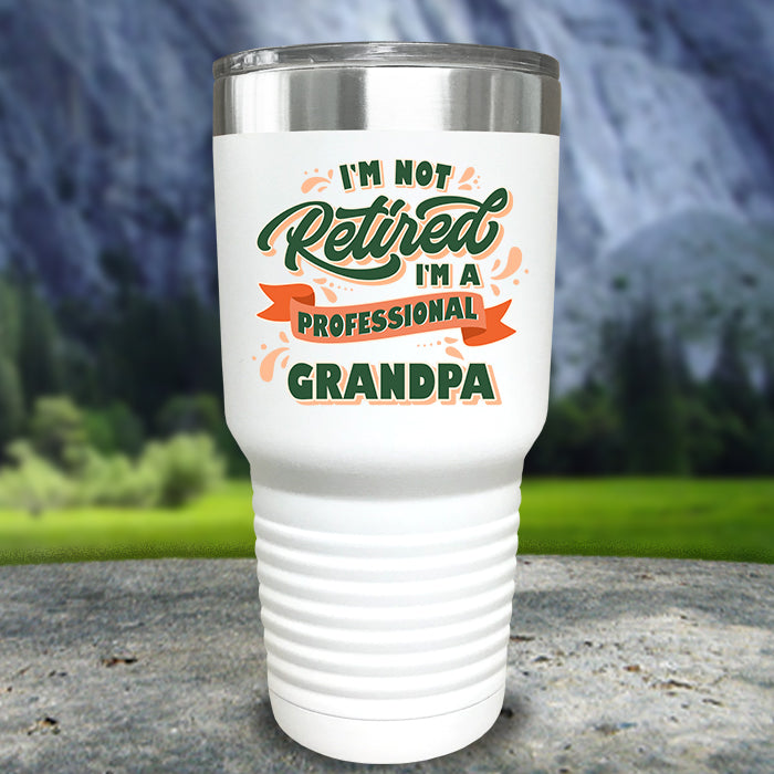 Retired Grandpa Personalized Color Printed Tumblers