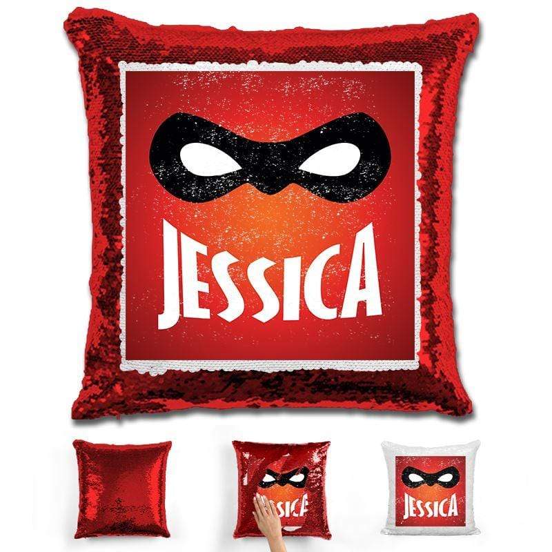 Super Personalized Magic Sequin Pillow Pillow GLAM Red 
