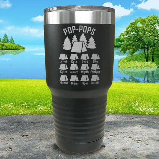 Camping (CUSTOM) Engraved Tumbler Tumbler ZLAZER 30oz Tumbler Black 