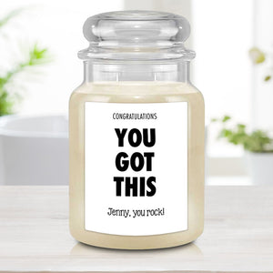 Personalized Congratulations Candle - You Got This!