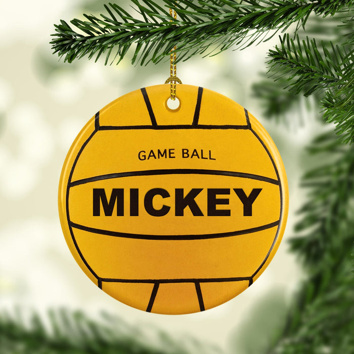 Water Polo Personalized Ceramic Ornaments