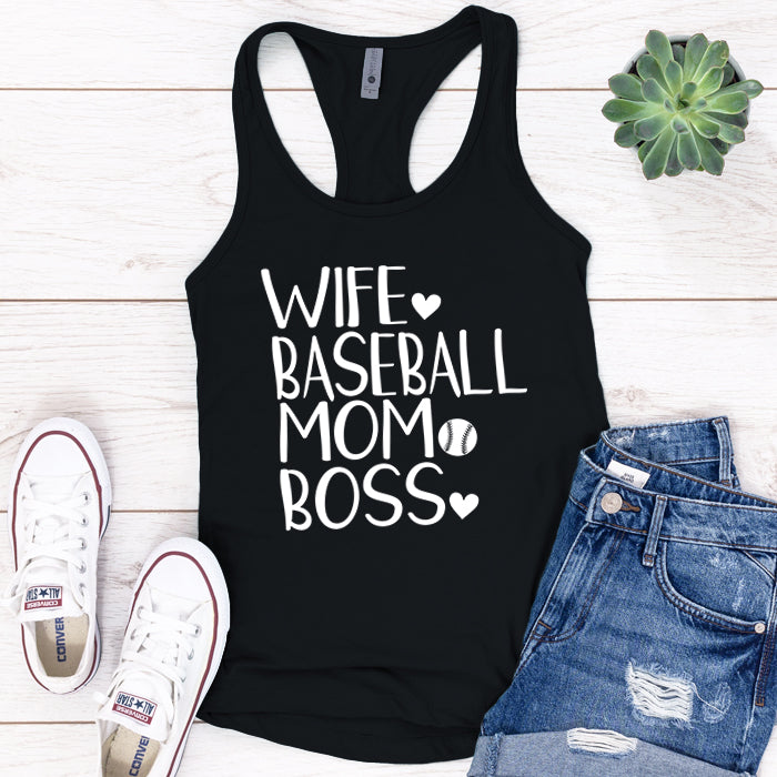 Wife Baseball Mom Boss Premium Tank Top