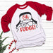 Oh Fudge Raglan T-Shirts CustomCat White/Red X-Small 