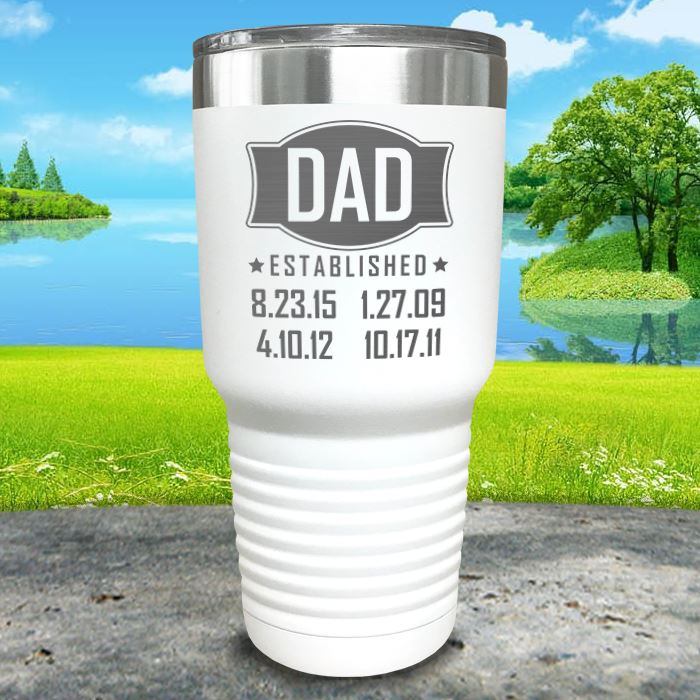 Dad Established CUSTOM Dates Engraved Tumblers